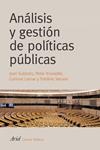 ANALISIS Y GESTION DE POLITICAS PUBLICAS | 9788434418288 | SUBIRATS, JOAN | Llibreria Drac - Librería de Olot | Comprar libros en catalán y castellano online