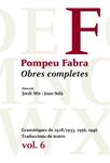 POMPEU FABRA OBRES COMPLETES ( VOL 6) | 9788484377481 | POMPEU FABRA | Llibreria Drac - Llibreria d'Olot | Comprar llibres en català i castellà online