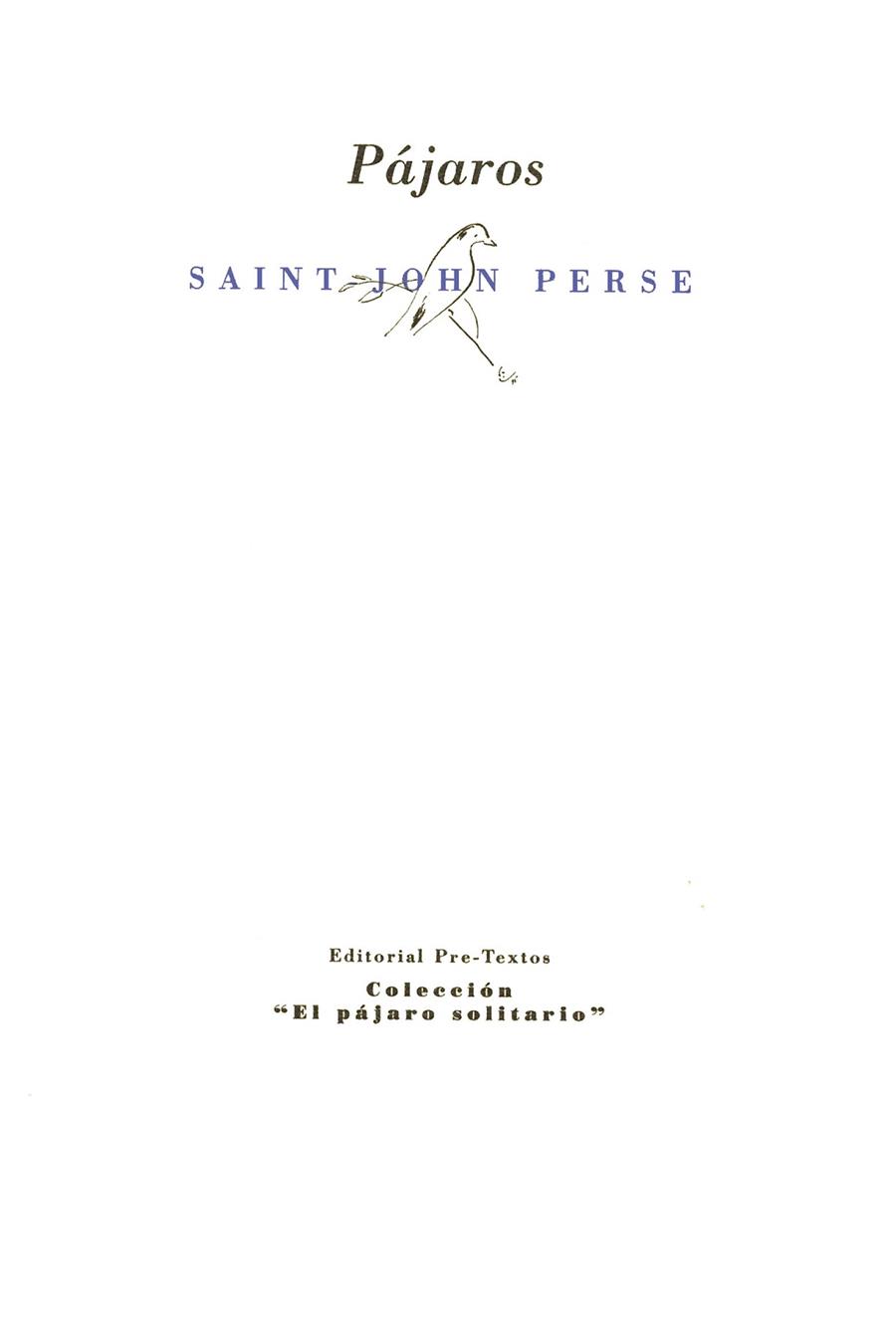 PAJAROS            (DIP) | 9788481911466 | PERSE, SAINT JOHN | Llibreria Drac - Librería de Olot | Comprar libros en catalán y castellano online