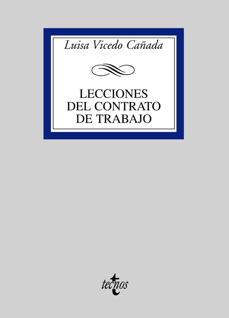 LECCIONES DEL CONTRATO DE TRABAJO | 9788430948192 | VICEDO, LUISA | Llibreria Drac - Llibreria d'Olot | Comprar llibres en català i castellà online