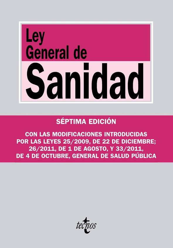 LEY GENERAL DE SANIDAD | 9788430954001 | VV.AA. | Llibreria Drac - Librería de Olot | Comprar libros en catalán y castellano online