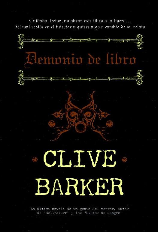 DEMONIO DE LIBRO | 9788498004809 | BARKER, CLIVE | Llibreria Drac - Llibreria d'Olot | Comprar llibres en català i castellà online