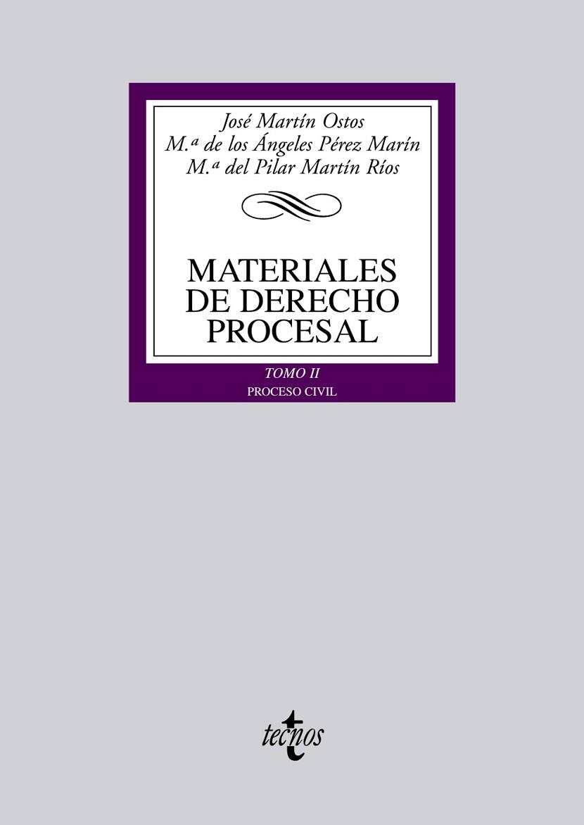 MATERIALES DE DERECHO PROCESAL. TOMO II PROCESO CIVIL | 9788430949373 | MARTIN, JOSE; Y OTROS | Llibreria Drac - Llibreria d'Olot | Comprar llibres en català i castellà online