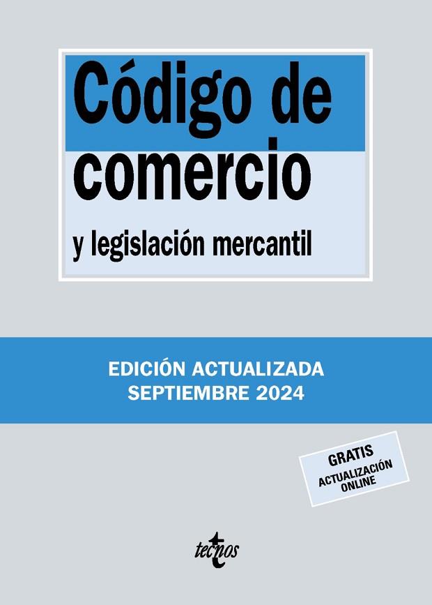 CÓDIGO DE COMERCIO (ED. 2024) | 9788430990870 | EDITORIAL TECNOS | Llibreria Drac - Llibreria d'Olot | Comprar llibres en català i castellà online