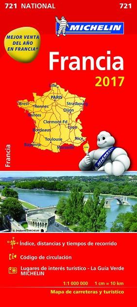 MAPA FRANCIA 2017 (NATIONAL 721) | 9782067218659 | Llibreria Drac - Librería de Olot | Comprar libros en catalán y castellano online