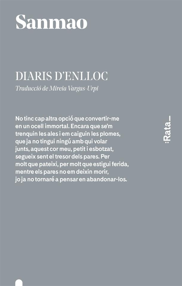 DIARIS D'ENLLOC | 9788416738069 | SANMAO | Llibreria Drac - Librería de Olot | Comprar libros en catalán y castellano online