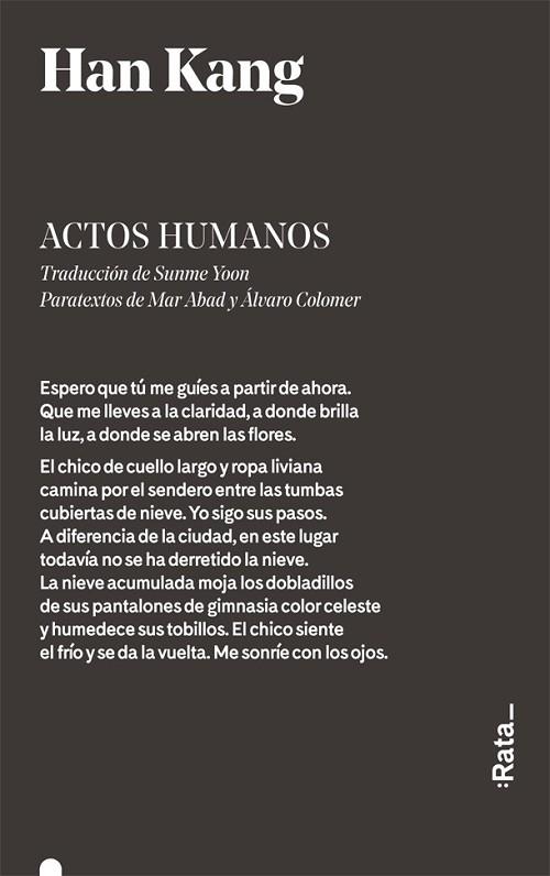 ACTOS HUMANOS | 9788416738342 | KANG, HAN | Llibreria Drac - Llibreria d'Olot | Comprar llibres en català i castellà online