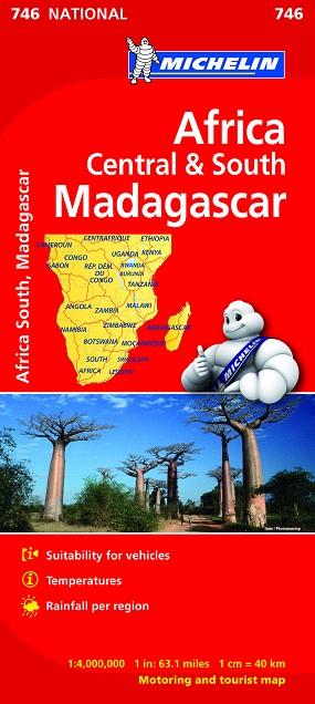 MAPA NATIONAL AFRICA CENTRO-SUR, MADAGASCAR (NATIONAL 746) | 9782067172555 | MICHELIN | Llibreria Drac - Llibreria d'Olot | Comprar llibres en català i castellà online