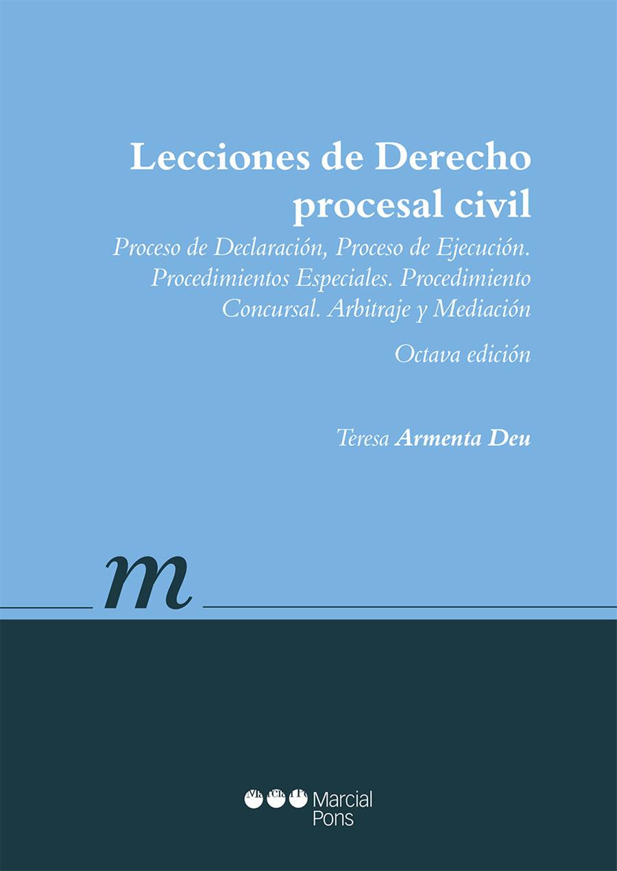 LECCIONES DE DERECHO PROCESAL CIVIL | 9788416402540 | ARMENTA, Mª TERESA | Llibreria Drac - Llibreria d'Olot | Comprar llibres en català i castellà online