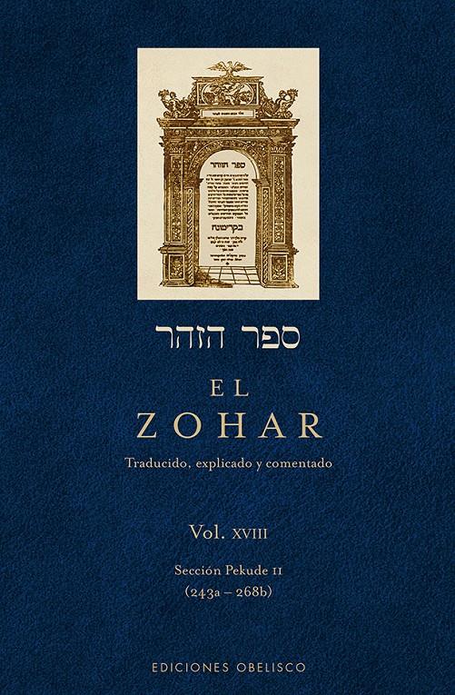 ZOHAR, EL (VOL. 18) | 9788415968368 | BAR IOJAI, RABI SHIMON | Llibreria Drac - Librería de Olot | Comprar libros en catalán y castellano online