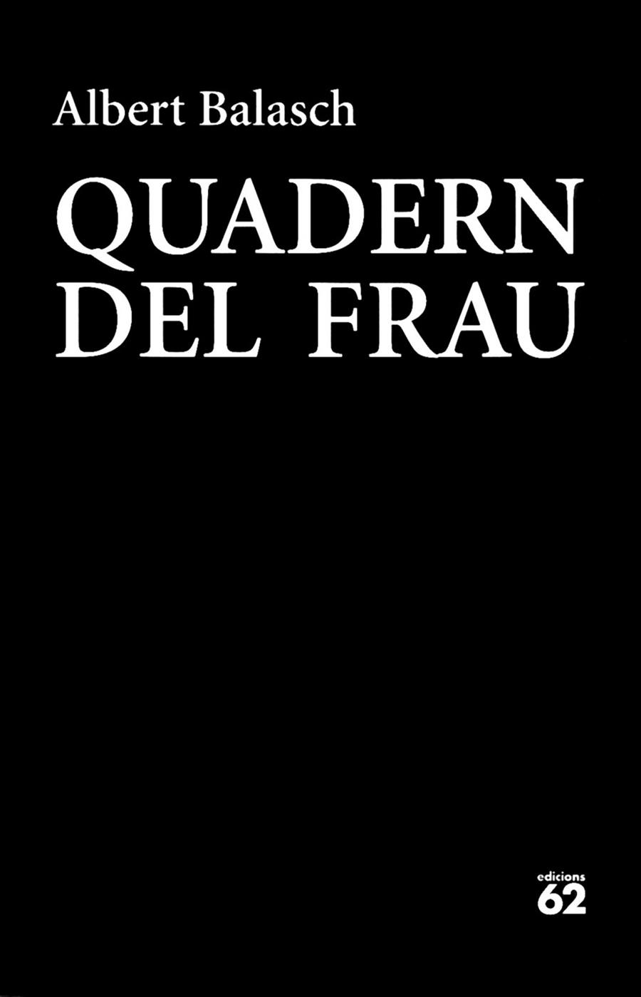 QUADERN DEL FRAU | 9788429774832 | BALASCH, ALBERT | Llibreria Drac - Llibreria d'Olot | Comprar llibres en català i castellà online