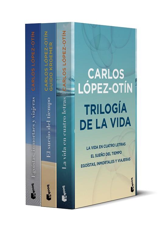 PACK TRILOGÍA DE LA VIDA (LA VIDA EN CUATRO LETRAS | EL SUEÑO DEL TIEMPO | EGOISTAS, IMMORTALES Y VIAJERAS) | 9788408295549 | LÓPEZ OTÍN, CARLOS | Llibreria Drac - Librería de Olot | Comprar libros en catalán y castellano online