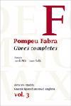 OBRES COMPLETES VOL.3 POMPEU FABRA (TD) | 9788484379294 | FABRA, POMPEU | Llibreria Drac - Librería de Olot | Comprar libros en catalán y castellano online