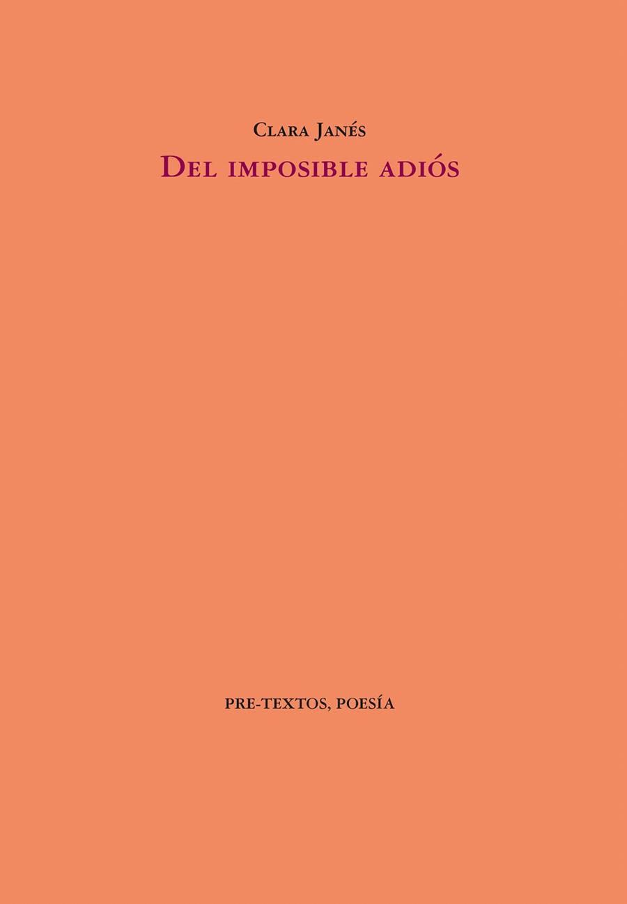 DEL IMPOSIBLE ADIÓS | 9788410309258 | JANÉS, CLARA | Llibreria Drac - Llibreria d'Olot | Comprar llibres en català i castellà online