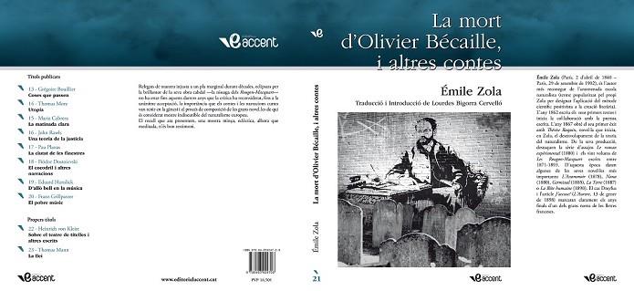 MORT D'OLIVIER BÉCALLE I ALTRES CONTES, LA | 9788493924706 | ZOLA, EMILE | Llibreria Drac - Librería de Olot | Comprar libros en catalán y castellano online