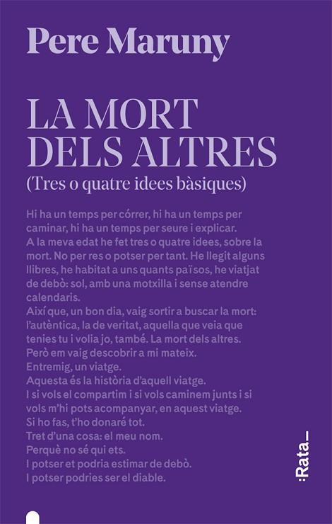 MORT DELS ALTRES, LA  | 9788416738618 | MARUNY, PERE | Llibreria Drac - Librería de Olot | Comprar libros en catalán y castellano online