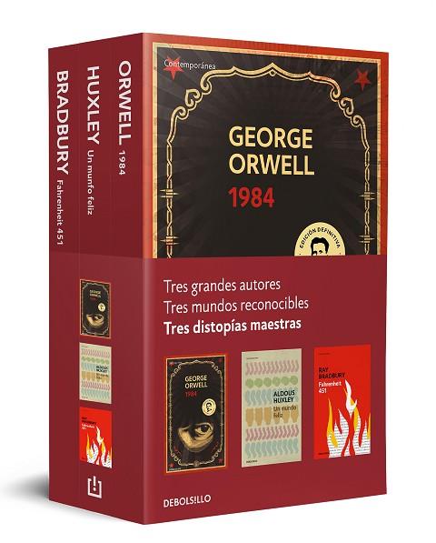 DISTOPÍAS MAESTRAS (PACK QUE INCLUYE: 1984, FAHRENHEIT 451 Y UN MUNDO FELIZ) | 9788466359542 | AA.DD. | Llibreria Drac - Llibreria d'Olot | Comprar llibres en català i castellà online