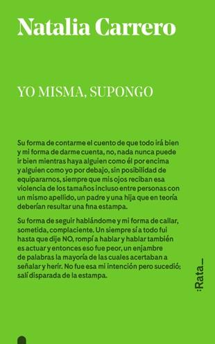 YO MISMA, SUPONGO | 9788494489112 | CARRERO, NATALIA | Llibreria Drac - Llibreria d'Olot | Comprar llibres en català i castellà online