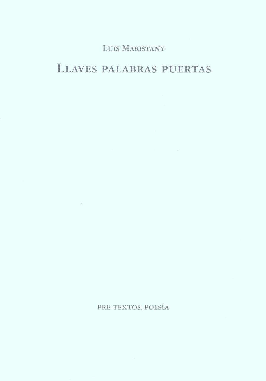 LLAVES PALBRAS PUERTAS | 9788481910384 | MARISTANY, LUIS | Llibreria Drac - Librería de Olot | Comprar libros en catalán y castellano online