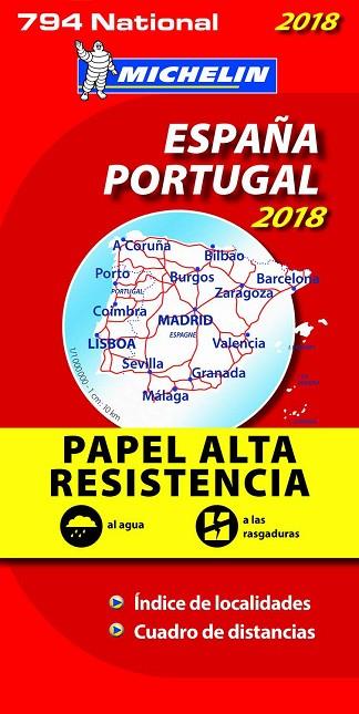 MAPA NATIONAL ESPAÑA - PORTUGAL "ALTA RESISTENCIA" (NATIONAL 794) | 9782067228856 | AA.DD. | Llibreria Drac - Librería de Olot | Comprar libros en catalán y castellano online