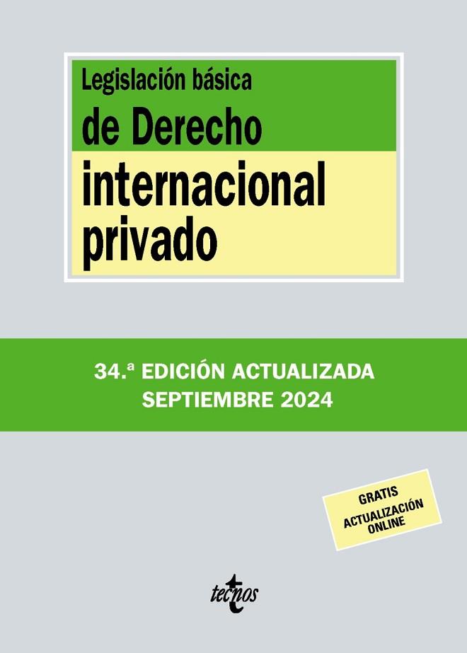 LEGISLACIÓN BÁSICA DE DERECHO INTERNACIONAL PRIVADO (ED. 2024) | 9788430990917 | EDITORIAL TECNOS | Llibreria Drac - Llibreria d'Olot | Comprar llibres en català i castellà online