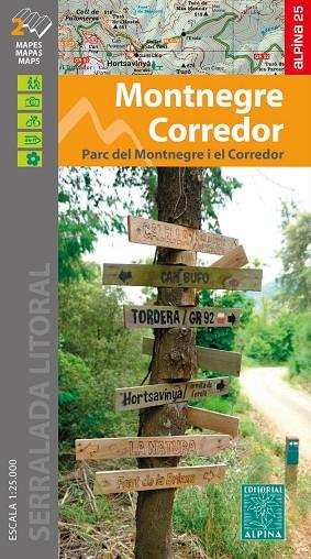 MONTNEGRE CORREDOR MAPA 1:25.000 ALPINA | 9788480909037 | AA.DD. | Llibreria Drac - Llibreria d'Olot | Comprar llibres en català i castellà online