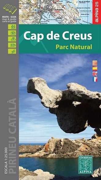 CAP DE CREUS. PARC NATURAL MAPA I GUIA EXCURSIONISTA 1:25000 | 9788480906210 | AA.DD. | Llibreria Drac - Librería de Olot | Comprar libros en catalán y castellano online