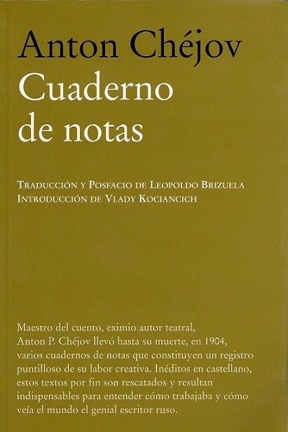 CUADERNO DE NOTAS | 9788483930489 | CHEJOV, ANTON | Llibreria Drac - Librería de Olot | Comprar libros en catalán y castellano online