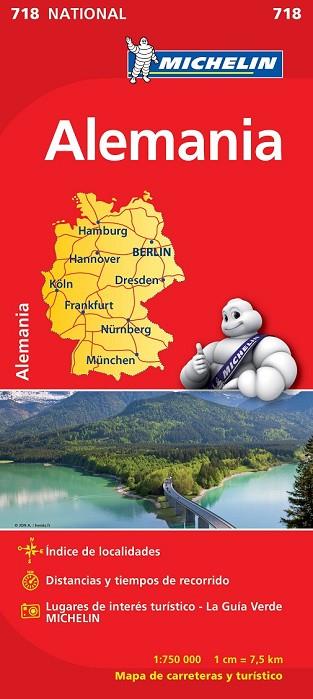 MAPA NATIONAL ALEMANIA (718) | 9782067170865 | Llibreria Drac - Librería de Olot | Comprar libros en catalán y castellano online