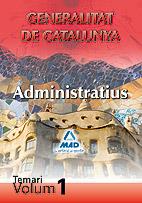 TEMARI ADMINISTRATIUS GENERALITAT DE CATALUNYA VOL.1 | 9788467650396 | AA.VV. | Llibreria Drac - Llibreria d'Olot | Comprar llibres en català i castellà online