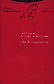 DE LOS PAPELES DE ALGUIEN QUE TODAVIA VIVE. SOBRE EL CONCEPT | 9788481643657 | KIERKEGAARD, SOREN | Llibreria Drac - Librería de Olot | Comprar libros en catalán y castellano online