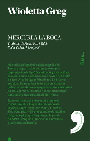 MERCURI A LA BOCA | 9788416738212 | GREG, WIOLETTA | Llibreria Drac - Librería de Olot | Comprar libros en catalán y castellano online