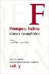 OBRES COMPLETES VOL.3 POMPEU FABRA (TD) | 9788484379294 | FABRA, POMPEU | Llibreria Drac - Llibreria d'Olot | Comprar llibres en català i castellà online