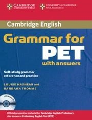 CAMBRIDGE GRAMMAR FOR PET STUDENT'S BOOK + KEY | 9780521601207 | HASHEMI, LOUISE; THOMAS, BARBARA | Llibreria Drac - Llibreria d'Olot | Comprar llibres en català i castellà online