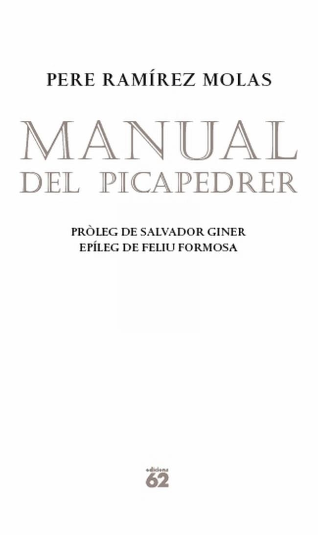 MANUAL DEL PICAPEDRER | 9788429768732 | RAMIREZ, PERE | Llibreria Drac - Llibreria d'Olot | Comprar llibres en català i castellà online