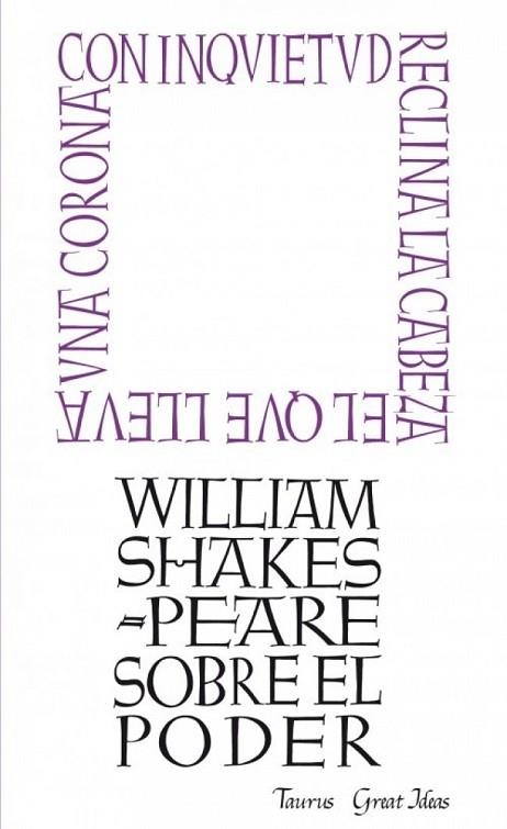 SOBRE EL PODER | 9788430600274 | SHAKESPEARE, WILLIAM | Llibreria Drac - Llibreria d'Olot | Comprar llibres en català i castellà online