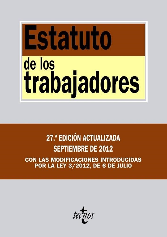 ESTATUTO DE LOS TRABAJADORES | 9788430955794 | Llibreria Drac - Llibreria d'Olot | Comprar llibres en català i castellà online