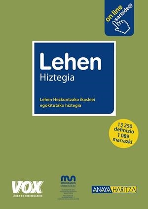 LEHEN HIZTEGIA (DICCIONARI BASC) | 9788499740027 | MONDRAGON UNIVERSITATEA | Llibreria Drac - Llibreria d'Olot | Comprar llibres en català i castellà online