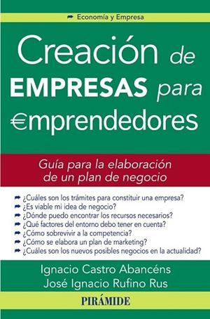 CREACION DE EMPRESAS PARA EMPRENDEDORES | 9788436824216 | CASTRO, IGNACIO | Llibreria Drac - Llibreria d'Olot | Comprar llibres en català i castellà online