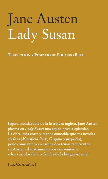 LADY SUSAN | 9788483930687 | AUSTEN, JANE | Llibreria Drac - Llibreria d'Olot | Comprar llibres en català i castellà online