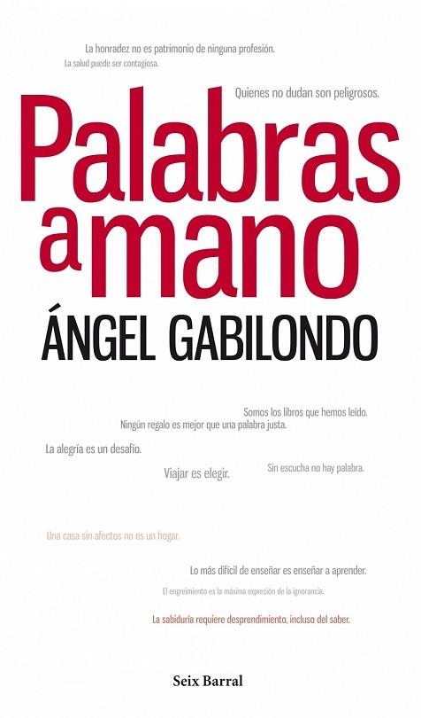 PALABRAS A MANO | 9788432209147 | GABILONDO, ANGEL | Llibreria Drac - Llibreria d'Olot | Comprar llibres en català i castellà online