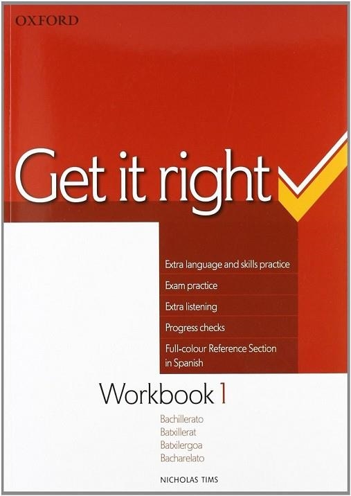 GET IT RIGHT1 WB (SPANISH ED.) | 9780194746038 | AA.VV. | Llibreria Drac - Llibreria d'Olot | Comprar llibres en català i castellà online