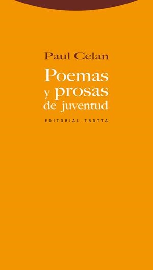 POEMAS Y PROSAS DE JUVENTUD | 9788498791822 | CELAN, PAUL | Llibreria Drac - Llibreria d'Olot | Comprar llibres en català i castellà online