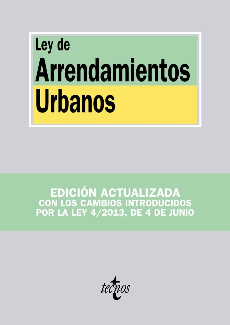 LEY DE ARRENDAMIENTOS URBANOS | 9788430959617 | TECNOS | Llibreria Drac - Llibreria d'Olot | Comprar llibres en català i castellà online