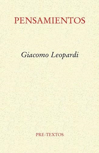 PENSAMIENTOS | 9788481911909 | LEOPARDI, GIACOMO | Llibreria Drac - Llibreria d'Olot | Comprar llibres en català i castellà online