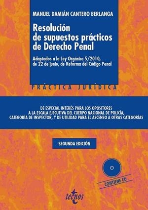 RESOLUCIÓN DE SUPUESTOS PRÁCTICOS DE DERECHO PENAL | 9788430960859 | CANTERO, MANUEL DAMIÁN | Llibreria Drac - Librería de Olot | Comprar libros en catalán y castellano online