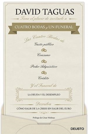 CUATRO BODAS Y UN FUNERAL | 9788423418237 | TAGUAS, DAVID | Llibreria Drac - Llibreria d'Olot | Comprar llibres en català i castellà online