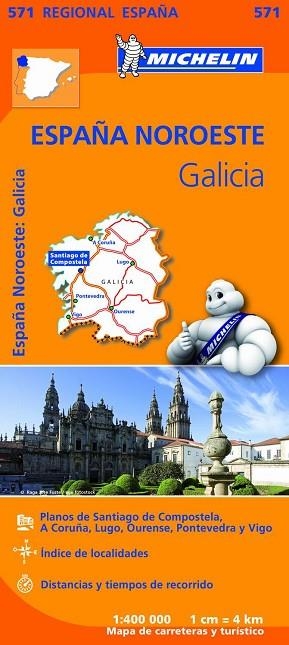 ESPAÑA NOROESTE GALICIA (MAPA REGIONAL 571) | 9782067184107 | Llibreria Drac - Llibreria d'Olot | Comprar llibres en català i castellà online