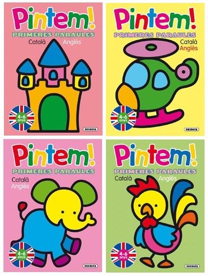 PINTEM! PRIMERES PARAULES CATALÀ -ANGLÈS (4 TÍTOLS) | 9788467705812 | BUSQUETS, CARMEN | Llibreria Drac - Llibreria d'Olot | Comprar llibres en català i castellà online