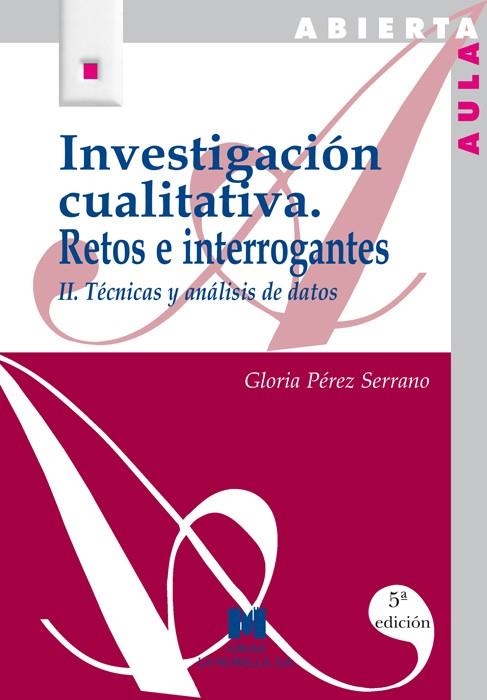 INVESTIGACION CUALITATIVA.RETOS E INTERROGANTES.II | 9788471336293 | PEREZ, GLORIA | Llibreria Drac - Llibreria d'Olot | Comprar llibres en català i castellà online